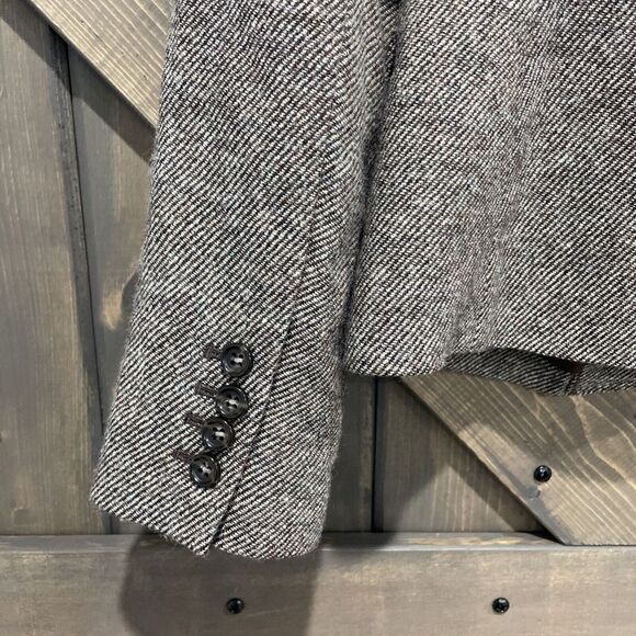 Talbots Taupe Paisley Blazer Embellished Wool Blend Single‎ Breasted Button 8 - Picture 6 of 13